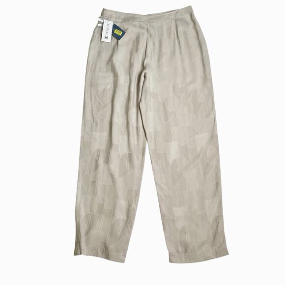 Westbound Dress Pants Size 14 Abstract Weave Pattern Tencel Fabric Beige Career - Picture 8 of 14
